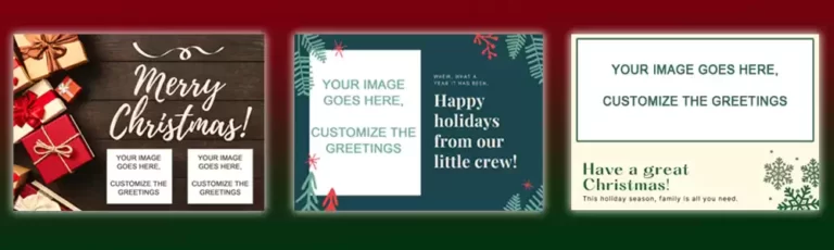 Christmas card layout that you can customize in Lethbridge Alberta