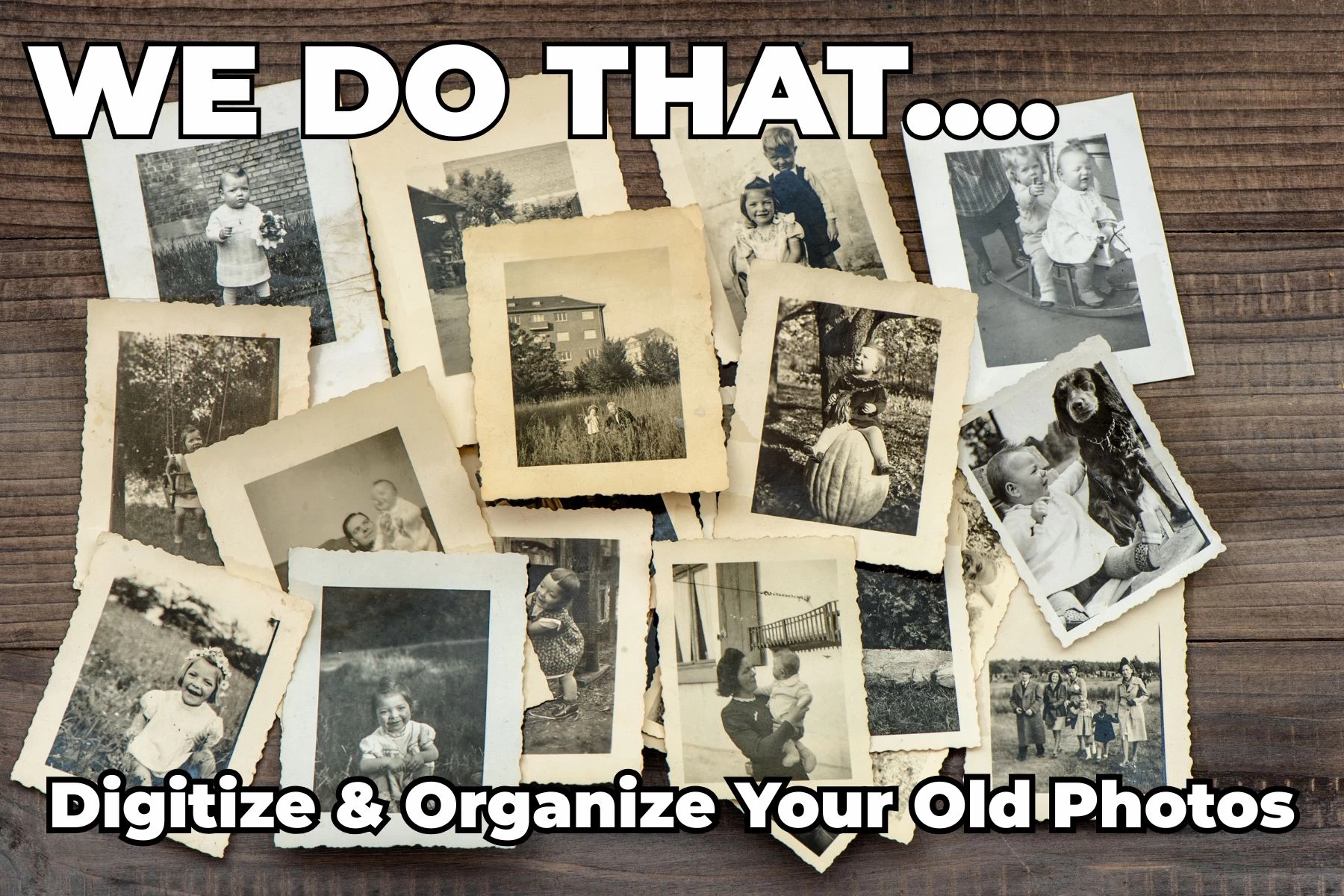 Genealogy Photos waiting to be scanned and shared with family and friends