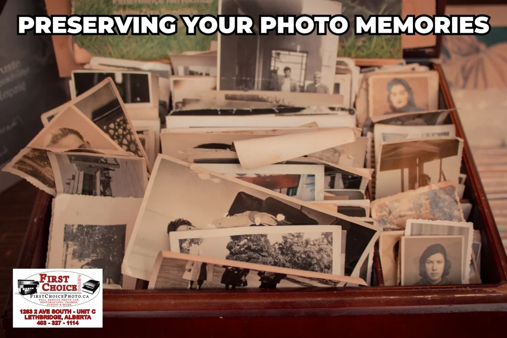 Shoe box scanning of old photos in Lethbridge
