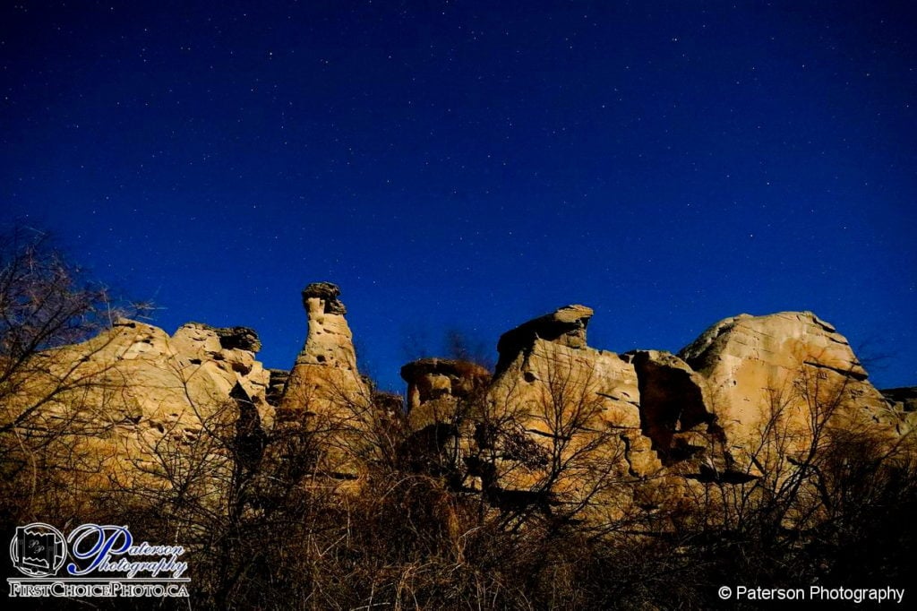 Writing on Stone trees and hoodoos