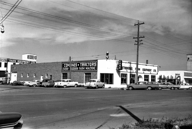 Lethbridge Historical photograph of the Case Implements dealer building